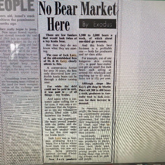 M & H Levy I 1980s I Kuddly Koala I Kangaroo Fur - Picture 14 of 16